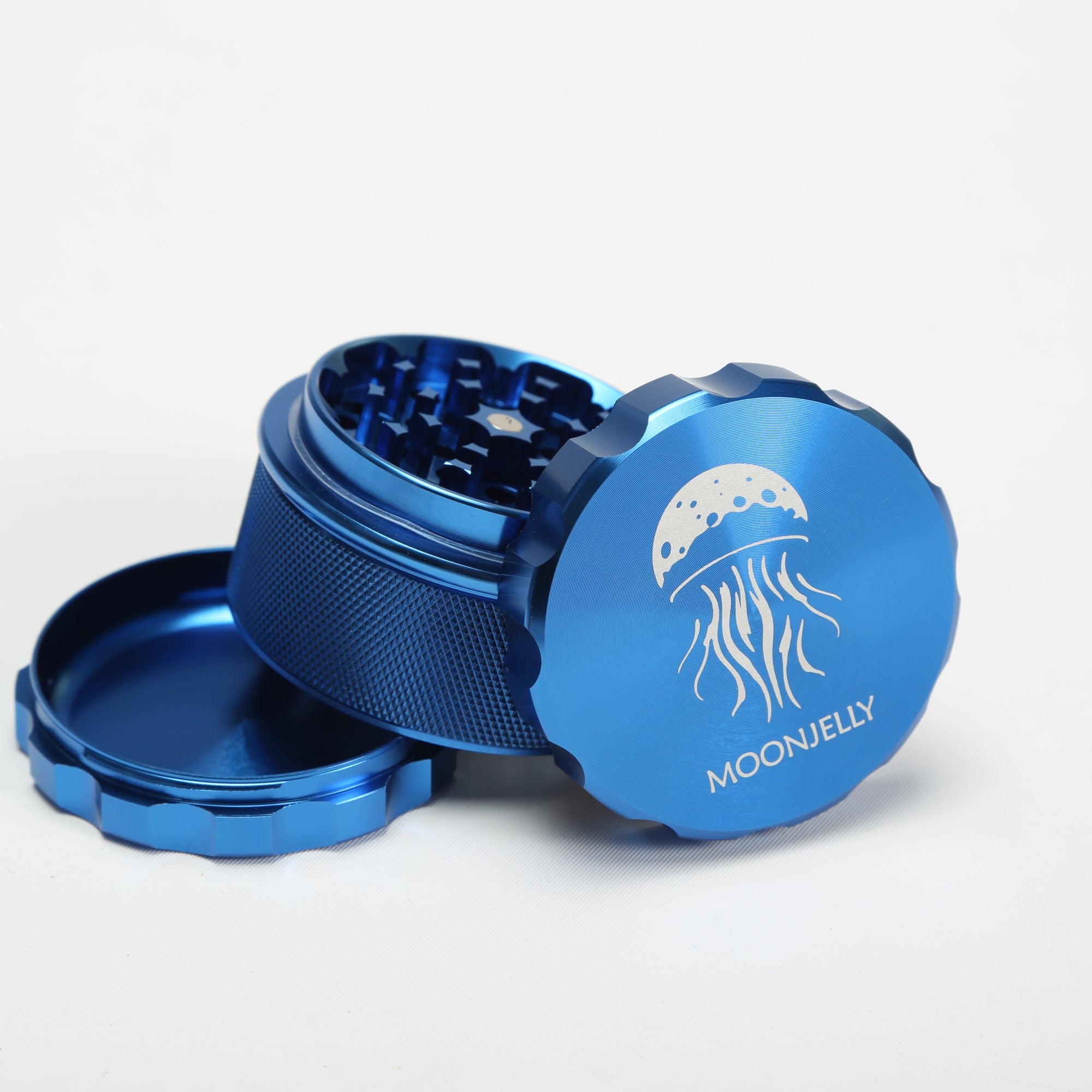Blue metal grinder with &