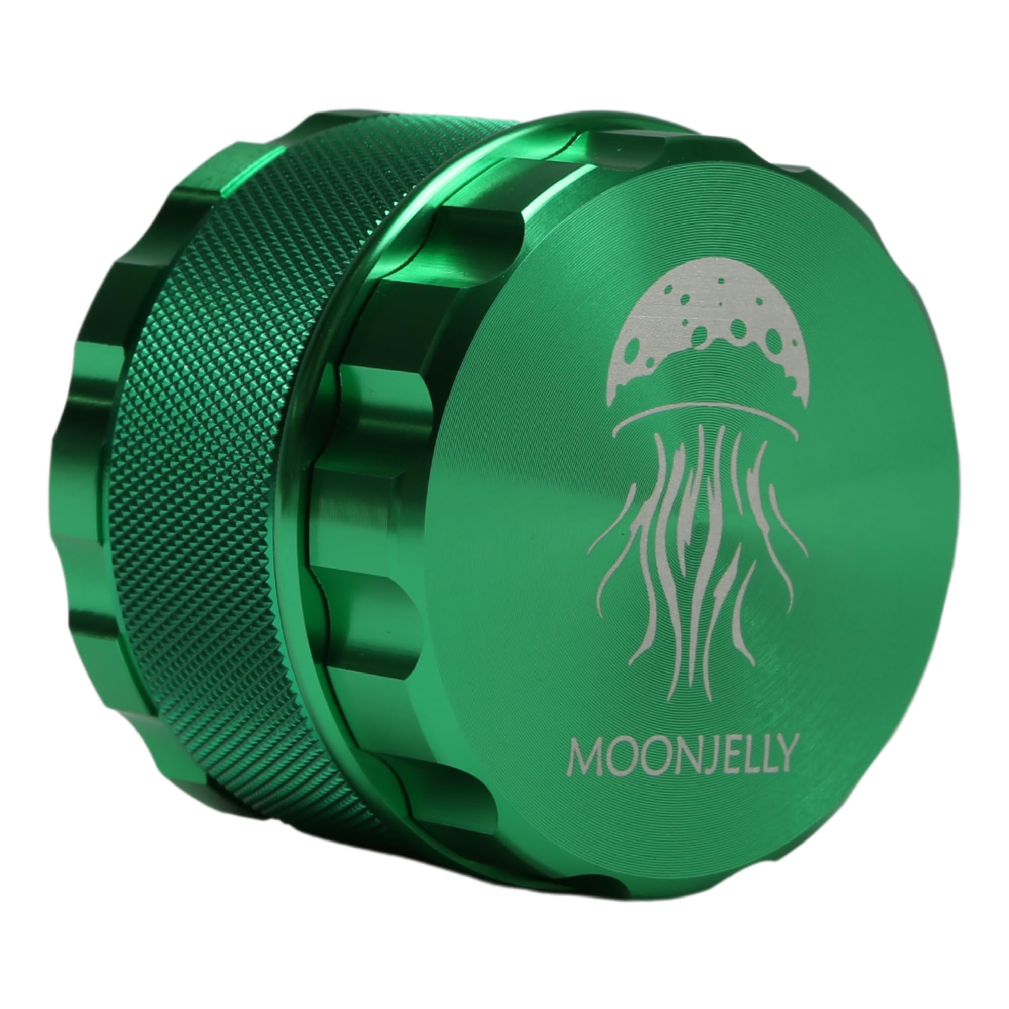 Green metal grinder with &
