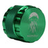 Green metal grinder with &